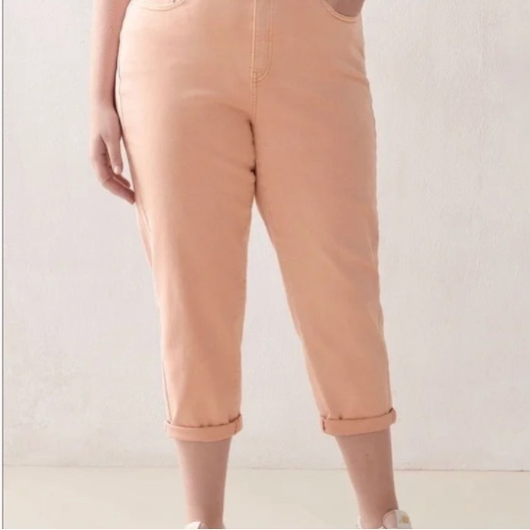 Addition Elle Pink Pastel Slim Leg Jeans - Picture 1 of 10